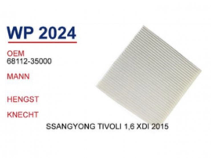 WP 2024 SSANGYONG TİVOLİ 1,6 XDİ 2015 68112-35000 Polen Filtresi