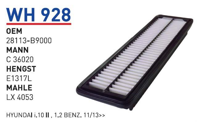 WH 928 HYUNDAI İ-10 YM 28113-B9000 Hava Filtresi