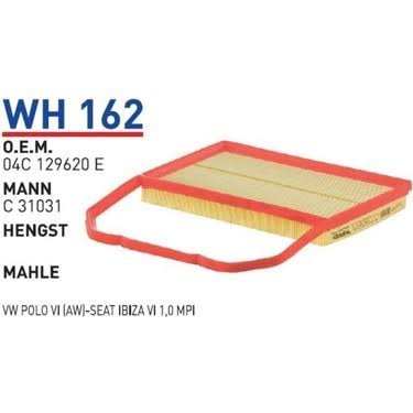 WH 162 04C129620E VW POLO VI(AW)SEAT IBIZA VI 1,0 MPI HAVA FİLTRESİ