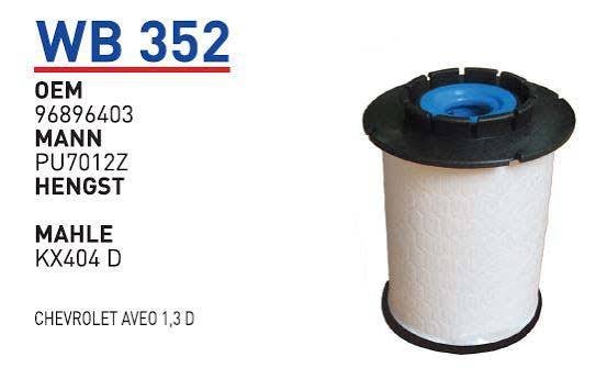 WB 352 CHEVROLET AVEO 1.3 YM MAZOT 96896403 Yakıt/Mazot Filtresi