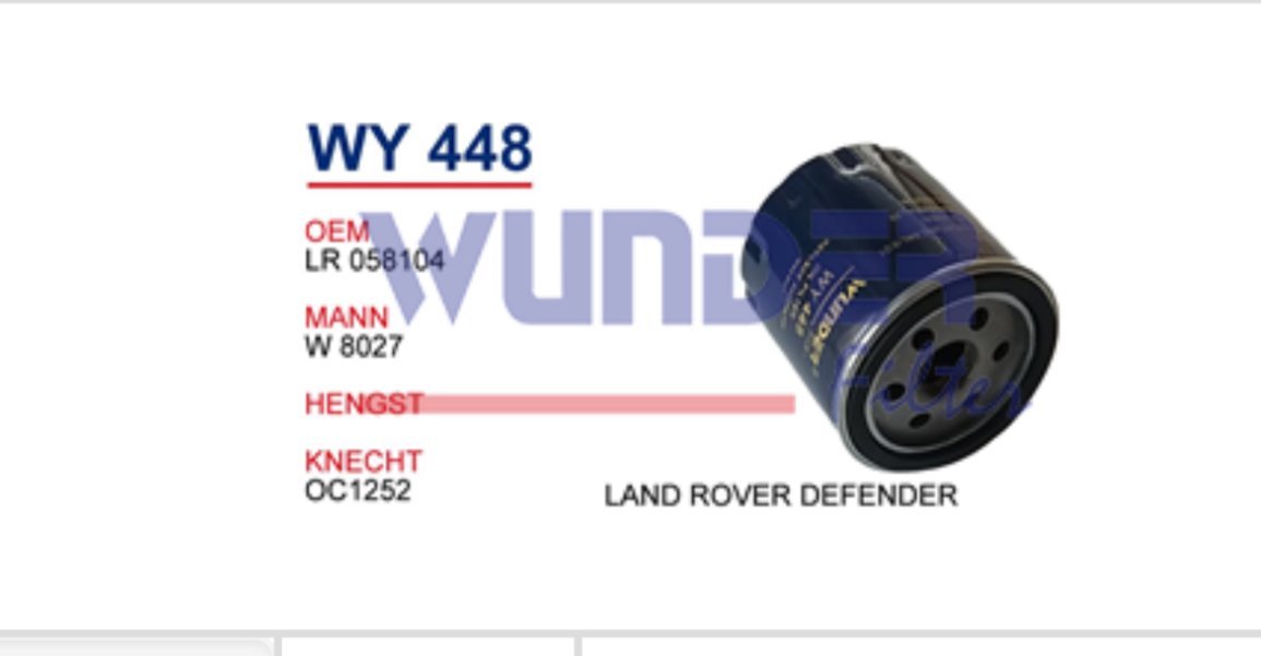 WY 448 CITROEN JUMPER 2.2 HDİ YM 9808867880 Yağ Filtresi