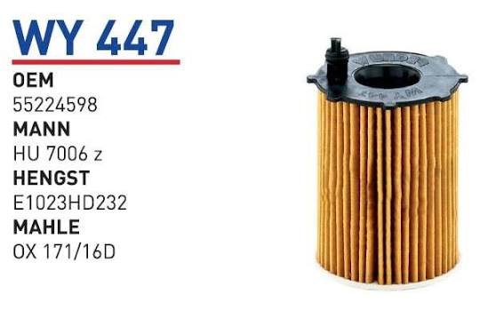 WY 447 FIAT 500L 0.9 MOTOR YAĞ FİLTRESİ 55224598 Yağ Filtresi