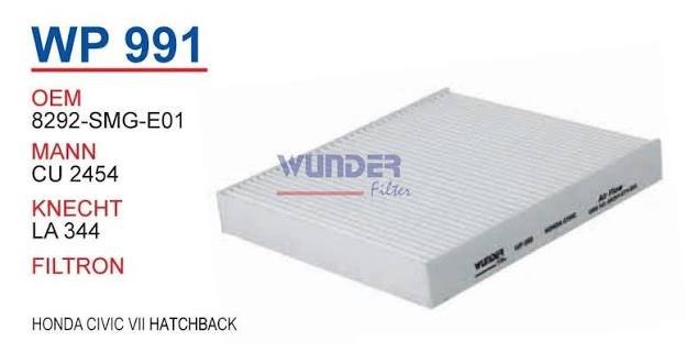 WP 991 HONDA CIVIC VII H-BACK 80292-SMG-E01 Polen Filtresi