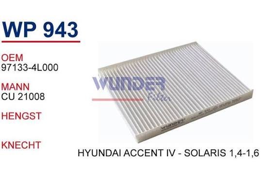 WP 943 KİA RİO III 1,4-1,6 97133-4L000 Polen Filtresi