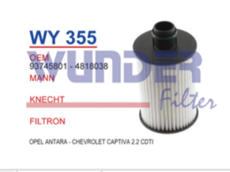 WY 355 CHRSYLER 300 C - GRAND CHEROKEE 3,0 CRD  68109834AA Yağ Filtresi