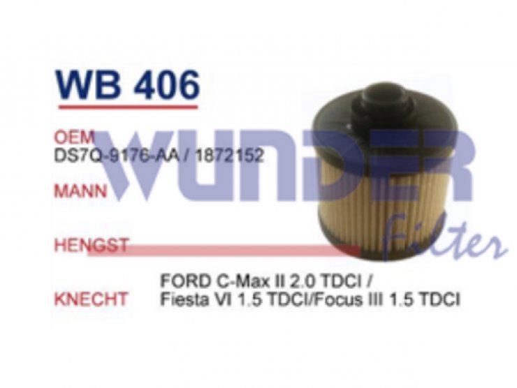 WB 406 PEUGEOT 308-508-PARTNER TEPE 1,6 HDİ 9676133480 Yakıt/Mazot Filtresi