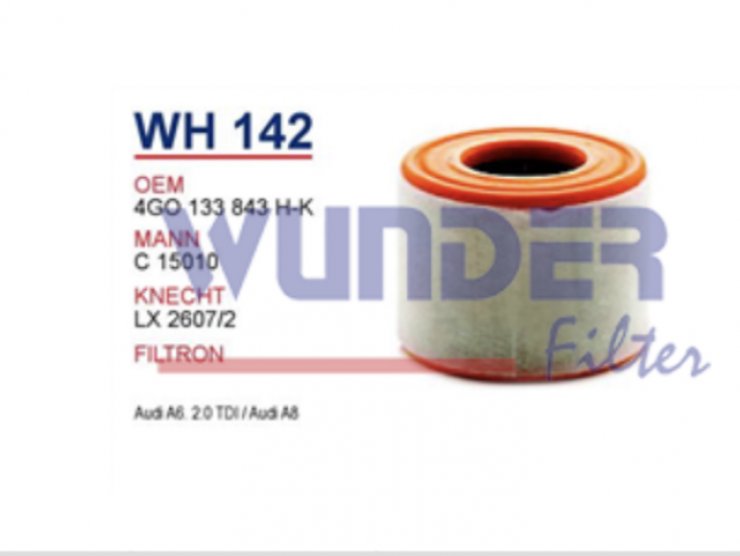 WH 142 AUDI A6 /A8 2.0 TDİ 2012+ 4G0 133 843 H-K Hava Filtresi