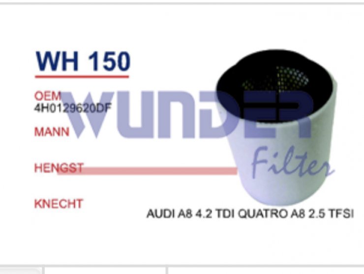 WH 150 AUDI A8 4.2 TDİ QUATRO A8 2.5 TFSİ 4H0 129 620D/F Hava Filtresi