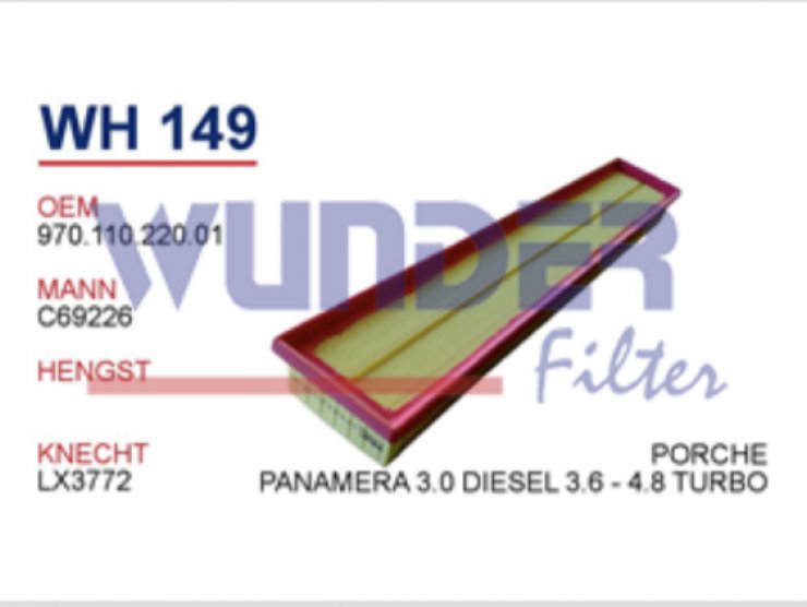 WH 149 PORCHE PANAMERA 3.0 DIESEL 3.6 - 4.8 TURBO 970.110.220.01 Hava Filtresi