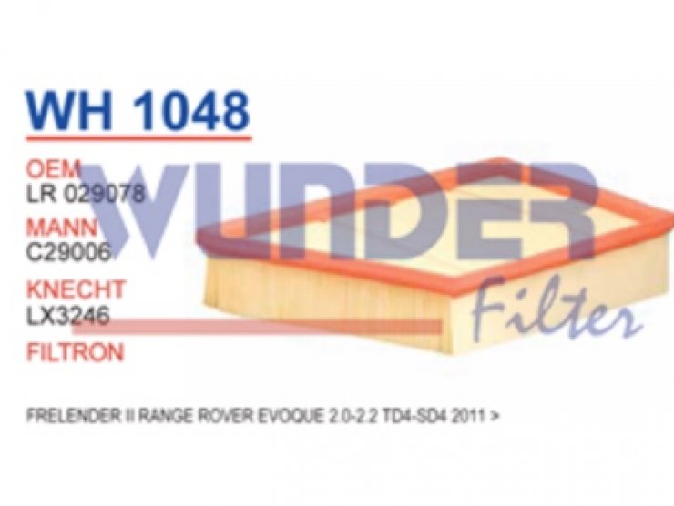 WH 1048 FRELENDER II - RANGE ROVER EVOQUE 2,0-2,2 TD 4-SD4  2011> LR 029078 Hava Filtresi