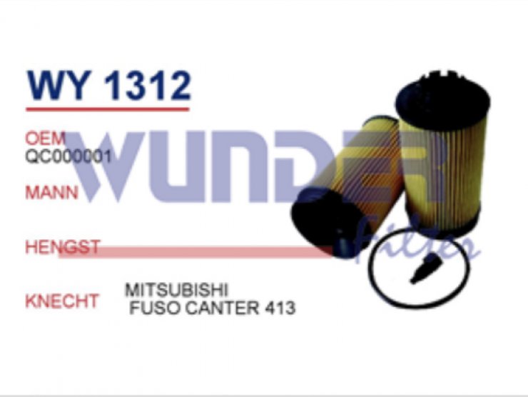 WY 1312 MİTSUBİSHİ FUSO CANTER 413 QC000001 Yağ Filtresi