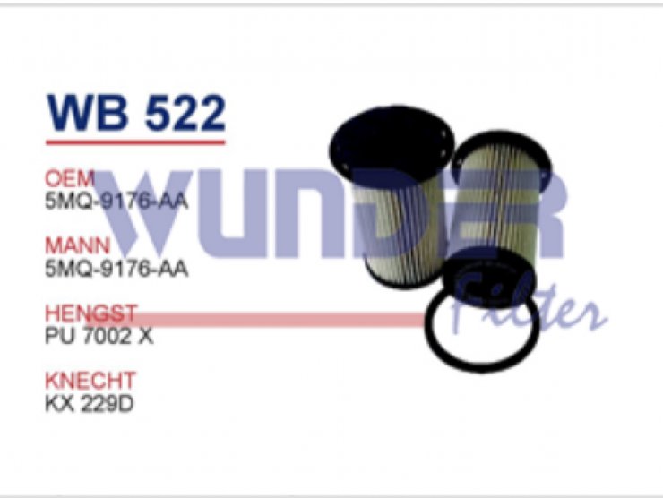 WB 522 FORD FOCUS C-MAX MONDOE 1.8 TDCİ MAZOT 5MQ-9176-AA Yakıt/Mazot Filtresi