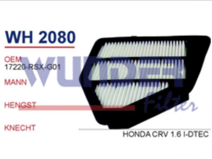 WH 2080 HONDA CRV IV 1.6 İ-DTEC 13-> 17220-RSX-G01 Hava Filtresi
