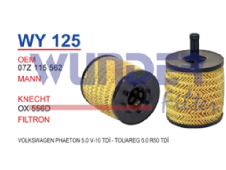 WY 125 VOLKSWAGEN   TOUREG 5.0  07Z 115 562  Yağ Filtresi