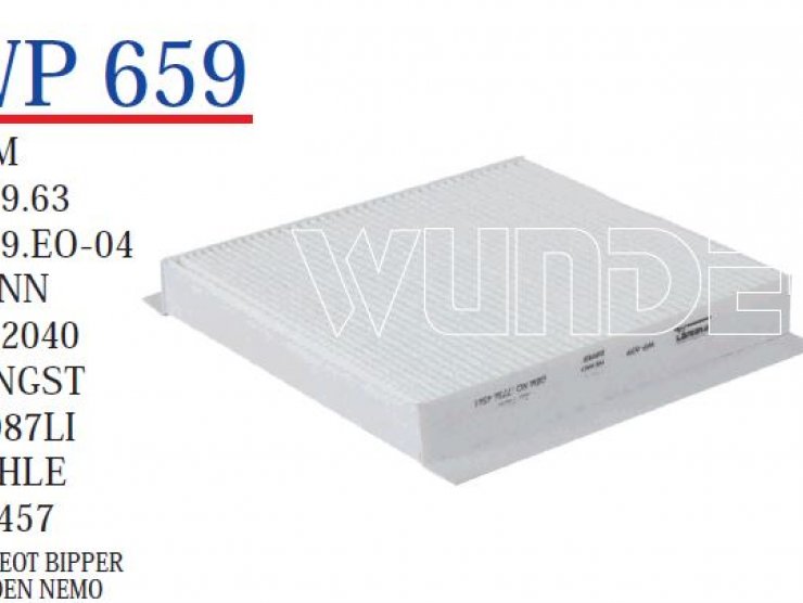 WP 659 PEUGEOT BİPPER 6479.EO-04 Polen Filtresi