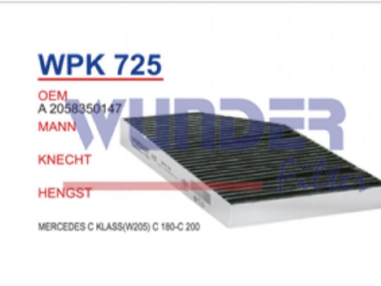 WPK 725 MERCEDES C KLASS(W205) C 180-C 200 A 2058350147 Polen Filtresi