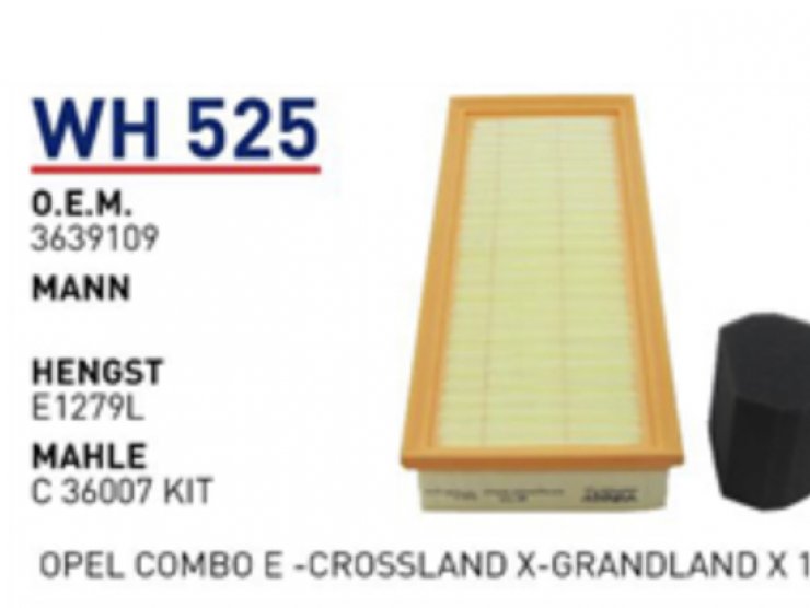 WH 525 9805552080 PEUGEOT PARTNER BERLİNGO COMBO E 1,4  HAVA FİLTRESİ