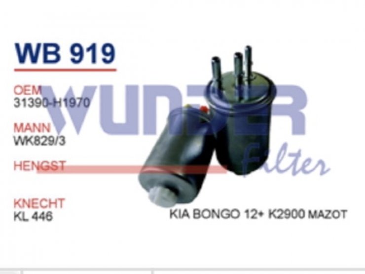WB 919 KIA BONGO 12+ K2900 31390-H1970 Yakıt/Mazot Filtresi