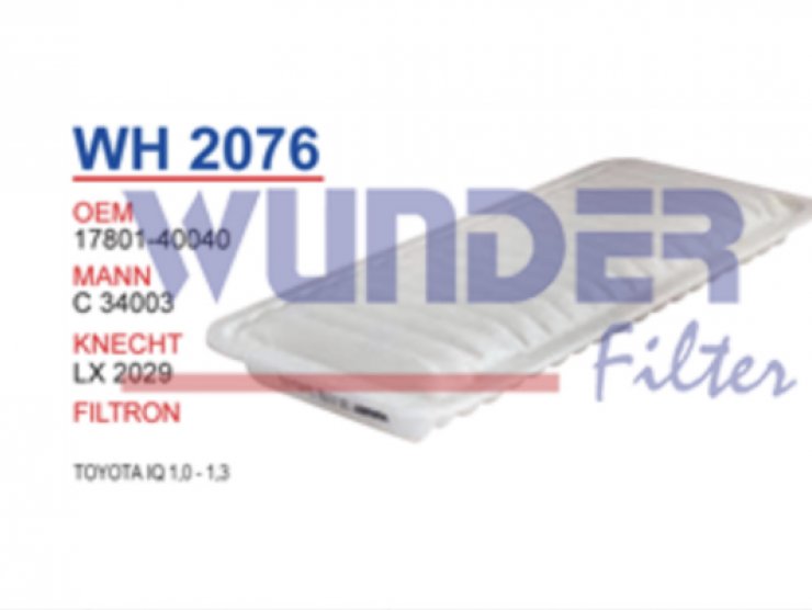 WH 2076 TOYOTA IQ 1.0 /1.3 17801-40040 Hava Filtresi
