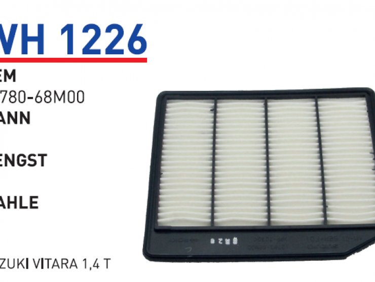 WH 1226 13780-68M00 SUZUKİ VİTARA 1,4 T HAVA FİLTRESİ