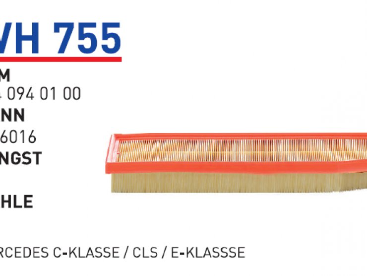 WH 755 2640940100 MERCEDES C-KLASSE / CLS / E-KLASSSE HAVA FİLTRESİ
