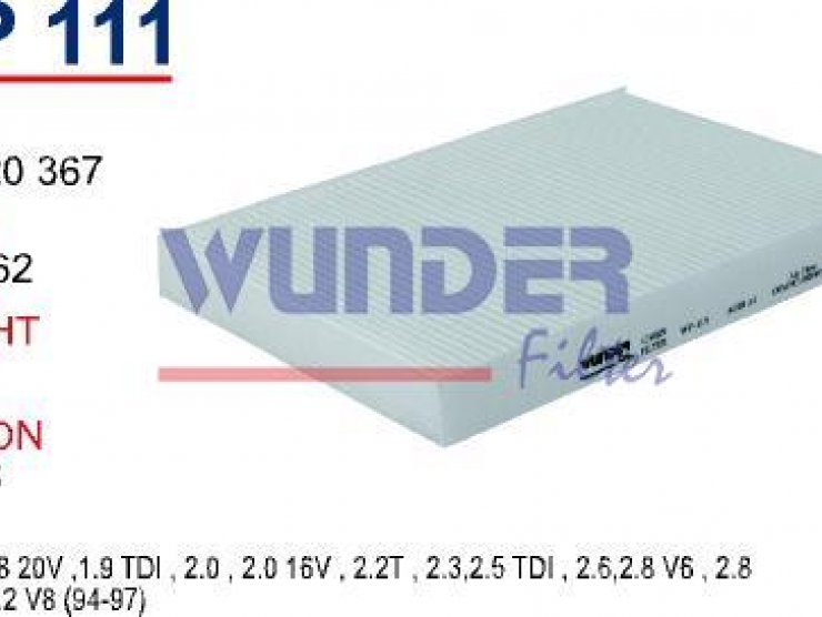 WP 111 AUDi A6  94-97 4A1 820 367 Polen Filtresi