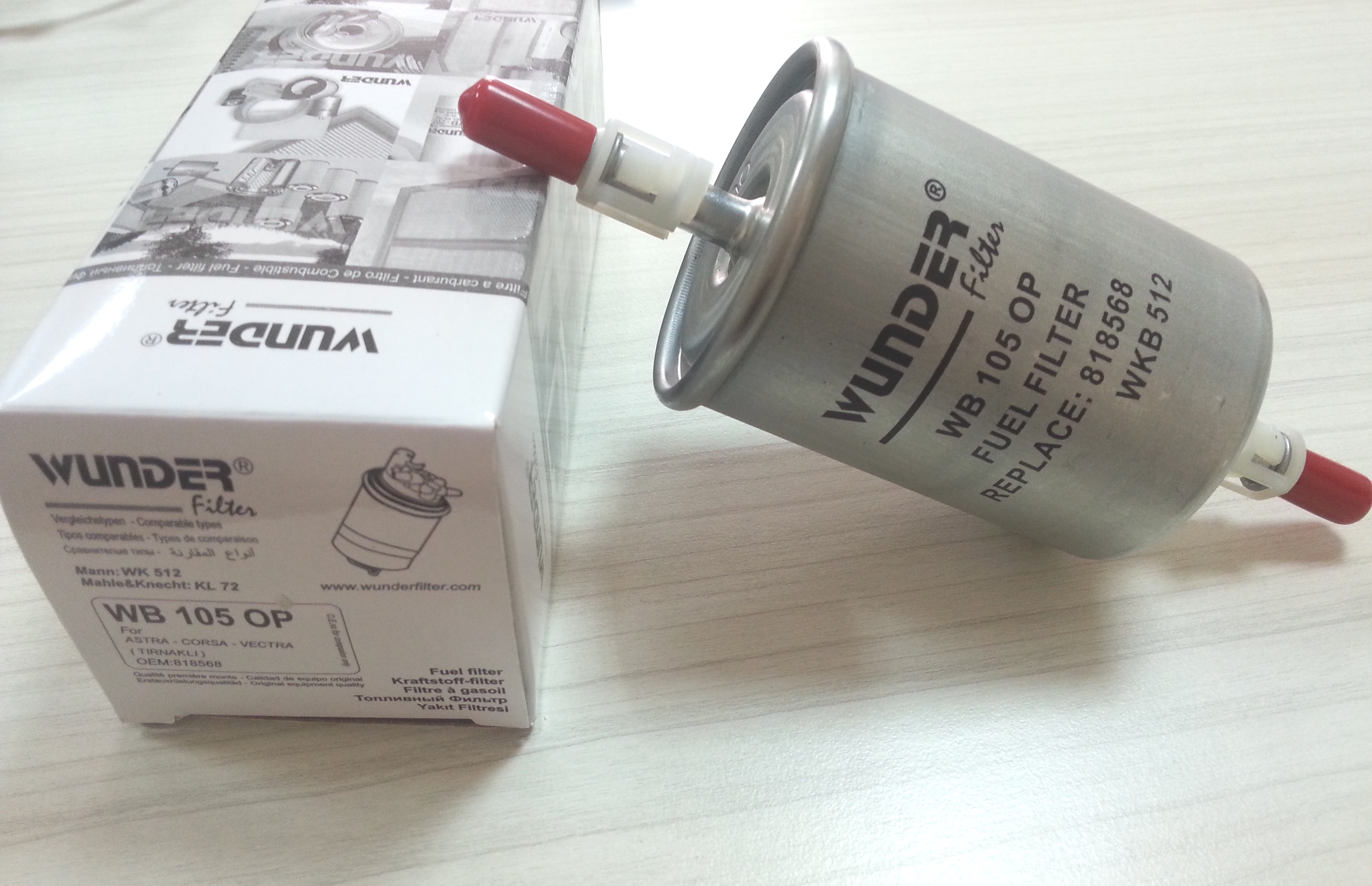WB 105 OP OPEL ASTRA - CORSA - VECTRA ( TIRNAKLI ) 818 568 Yakıt/Benzin Filtresi
