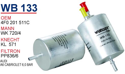 WB 133 AUDİ  A6   6,0 BAR 4F0 201 511C Yakıt/Benzin Filtresi