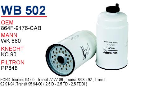 WB 502 FORD TRANSiT M 12  F89E-9155-AA Yakıt/Mazot Filtresi