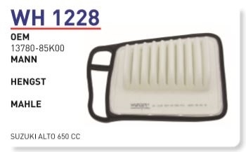 WH 1228 SUZUKİ JAPENES KEY 2010 85K-F01 Hava Filtresi