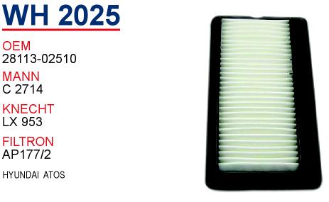 WH 2025 HYUNDAi ATOS 28113-02510 Hava Filtresi