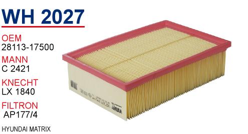 WH 2027 HYUNDAi MATRiX 28113-17500 Hava Filtresi