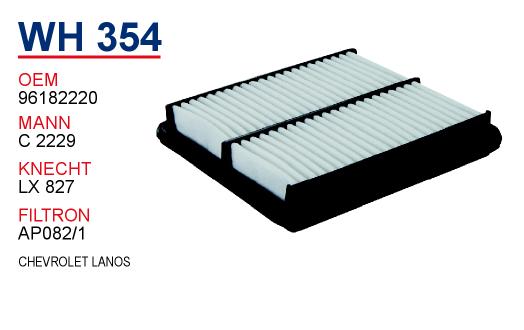 WH 354 CHEVROLET LANOS  HAVA 96182220 Hava Filtresi