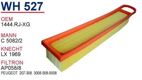 WH 527 PEUGEOT  207-308  3008-508-5008  1444.RJ-XG Hava Filtresi