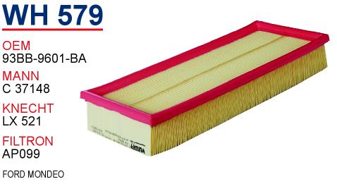 WH 579 FORD MONDEO 93BB-9601-BA Hava Filtresi