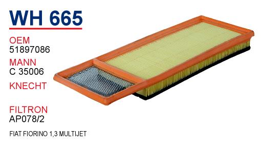 WH 665 CITROEN NEMO 1.3 HDİ 75 1606498480 Hava Filtresi