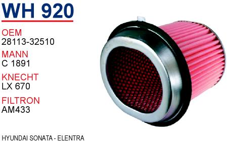 WH 920 HYUNDAi SONATA - ELENTRA 28113-32510 Hava Filtresi