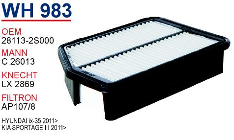 WH 983 HYUNDAİ İX 35 HAVA 28113-2S000 Hava Filtresi