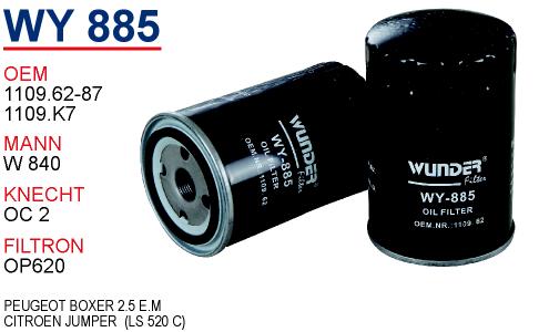 WY 885 CITROEN JUMPER  (LS 520 C) 1109.K7 Yağ Filtresi